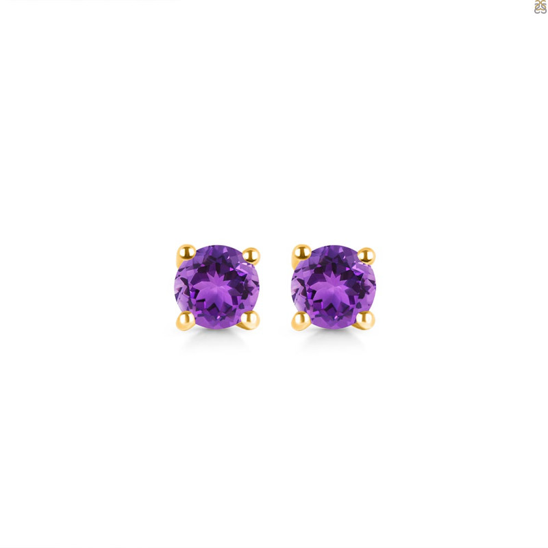 Amethyst Stud Earring AMT-RDE-1321.