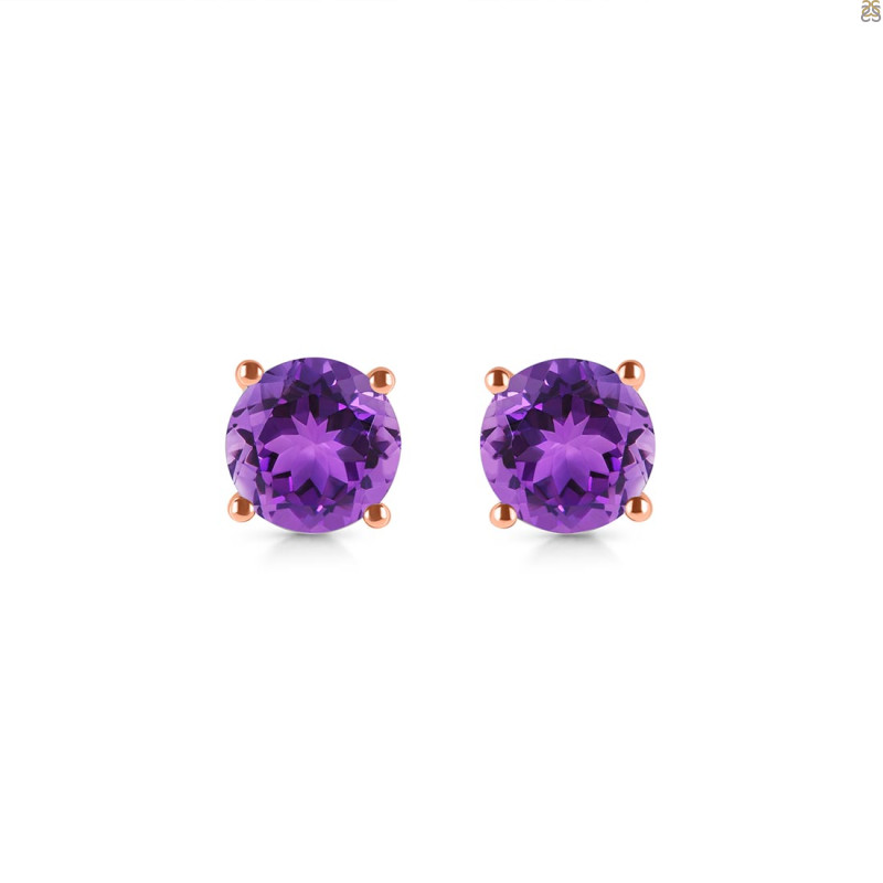 Amethyst Stud Earring AMT-RDE-1353.