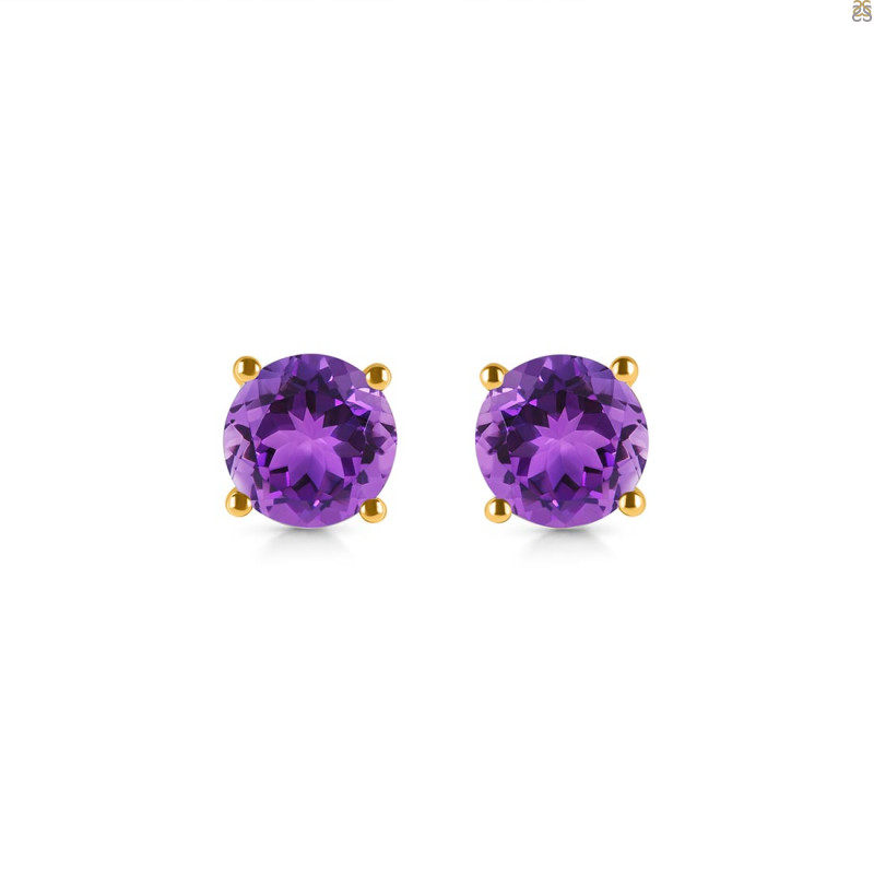 Amethyst Stud Earring AMT-RDE-1353.