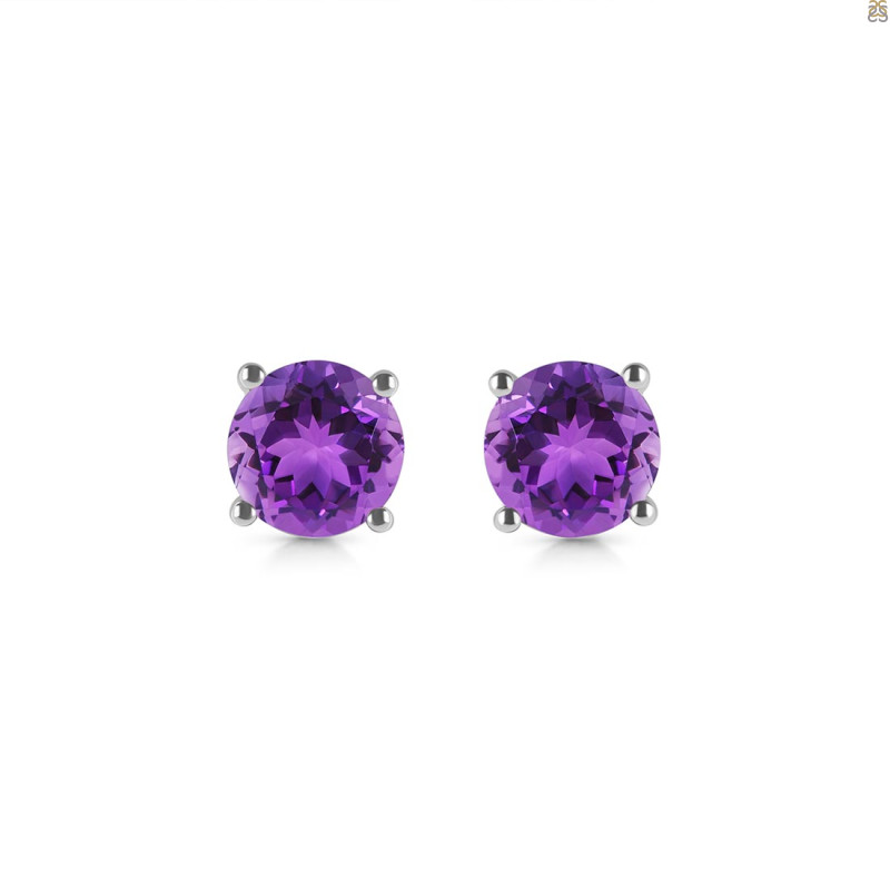 Amethyst Stud Earring AMT-RDE-1353.