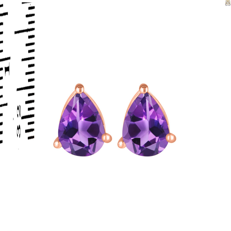 Amethyst Stud Earring AMT-RDE-1368.