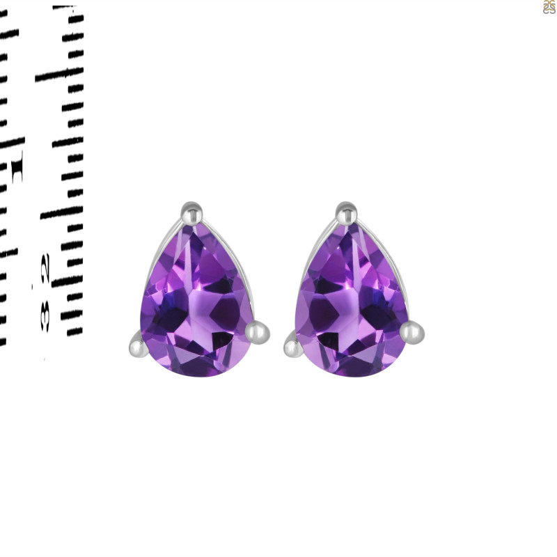 Amethyst Stud Earring AMT-RDE-1368.