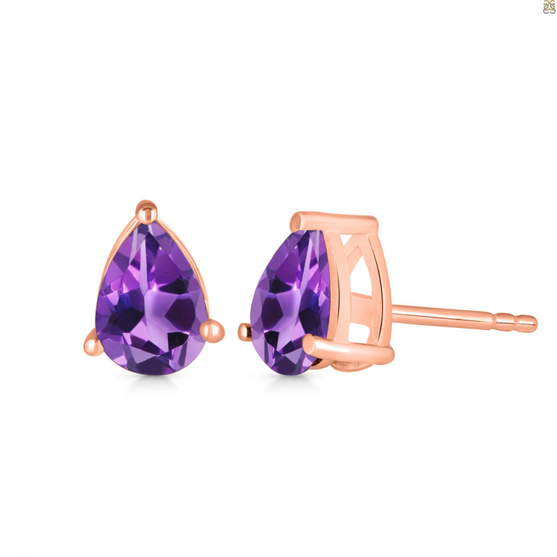 Amethyst Stud Earring AMT-RDE-1368.