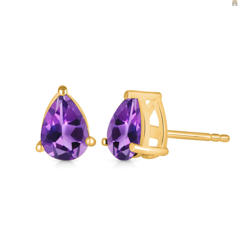 Amethyst Stud Earring AMT-RDE-1368.