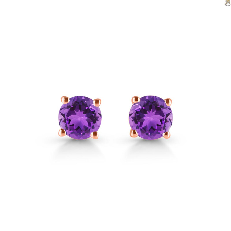 Amethyst Stud Earring AMT-RDE-1435.