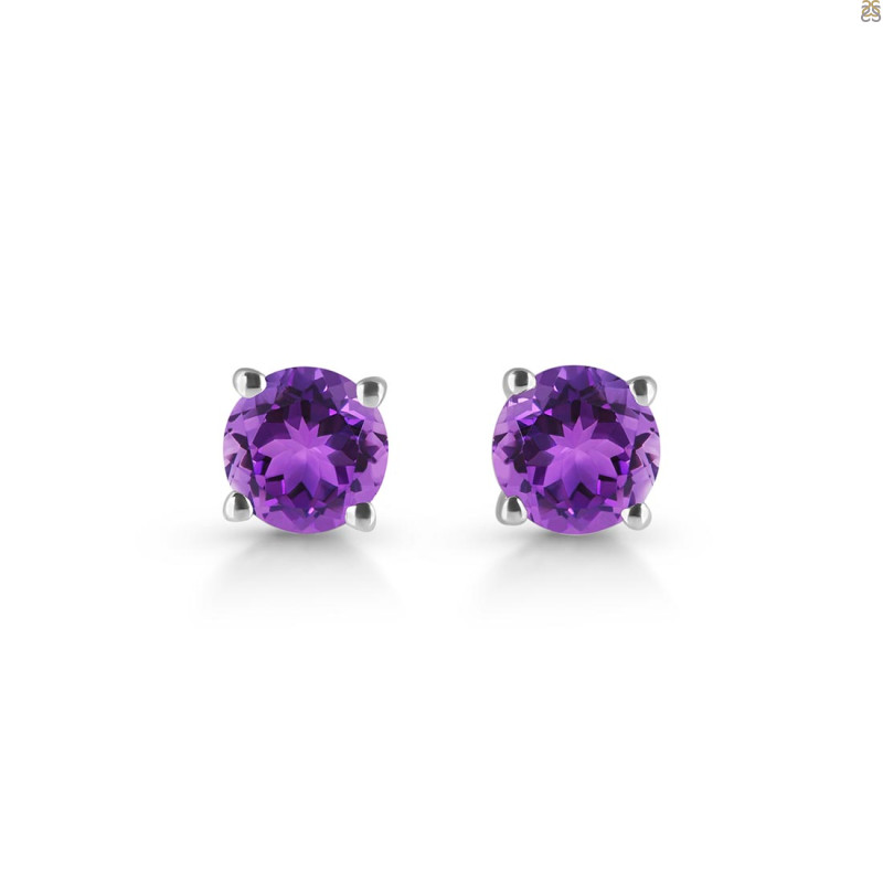 Amethyst Stud Earring AMT-RDE-1435.