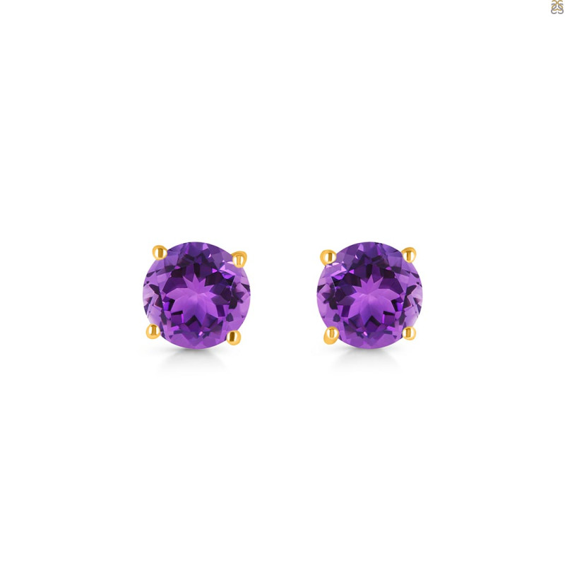 Amethyst Stud Earring AMT-RDE-1436.