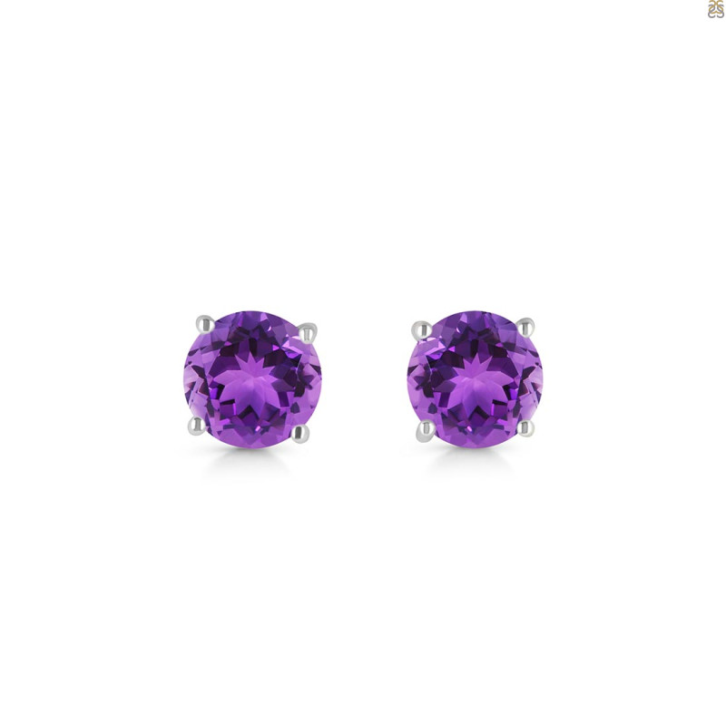 Amethyst Stud Earring AMT-RDE-1436.