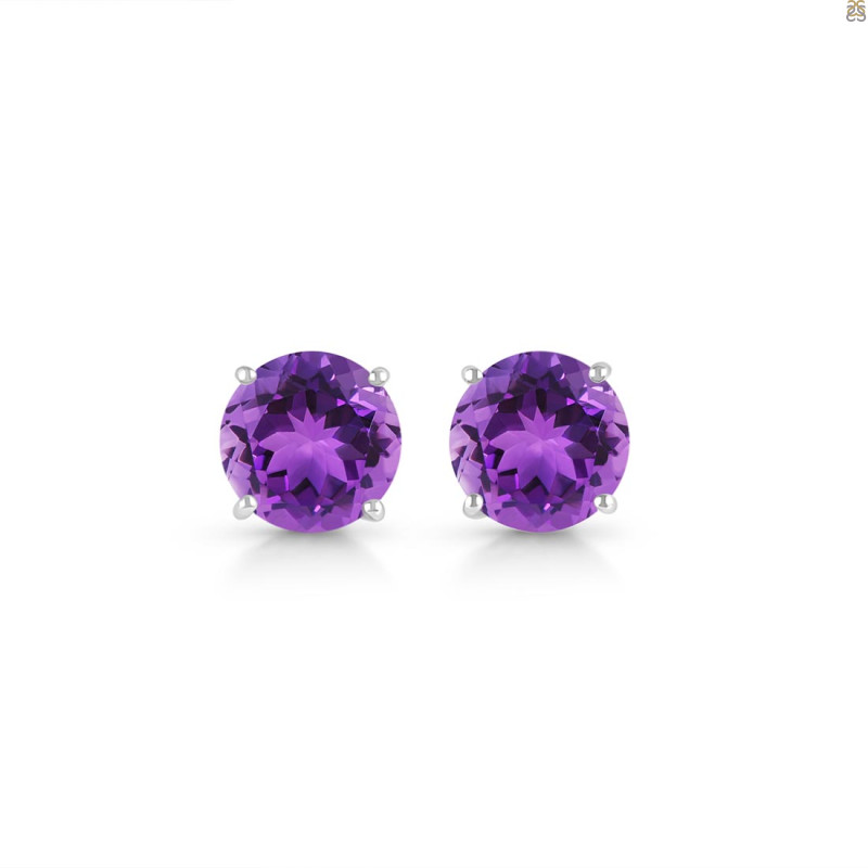 Amethyst Stud Earring AMT-RDE-1437.