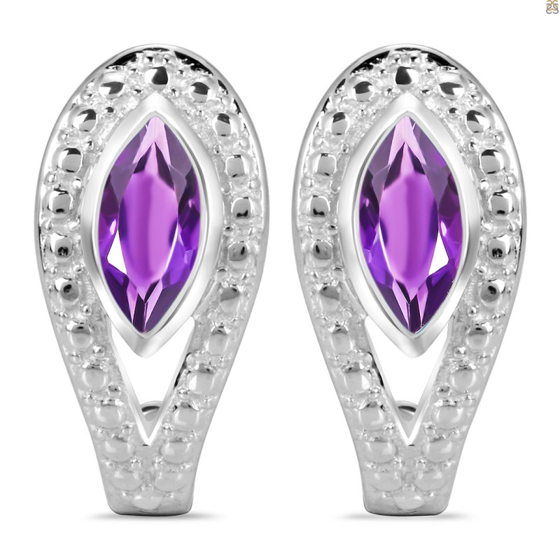 Amethyst Stud Earring AMT-RDE-17.