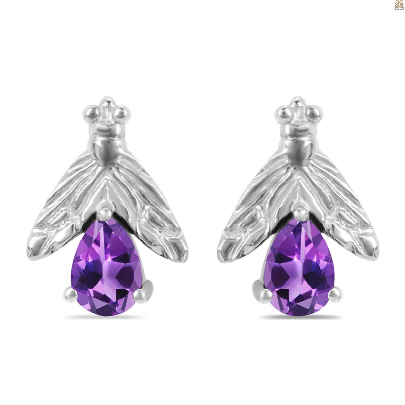 Amethyst Stud Earring AMT-RDE-30.