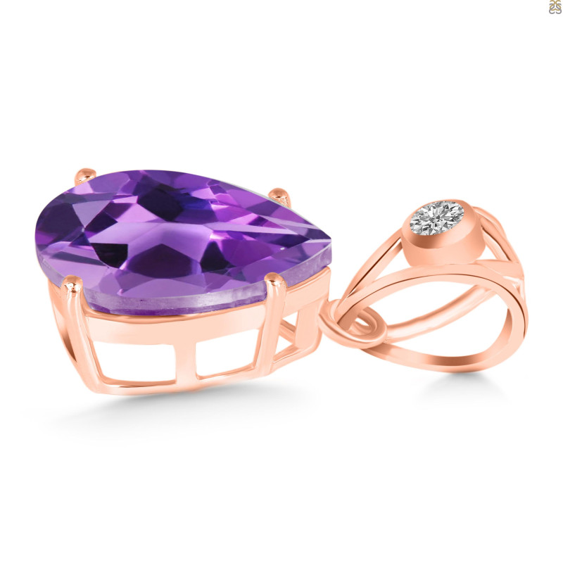 Amethyst Pendant AMT-RDP-481-V-LOOP.
