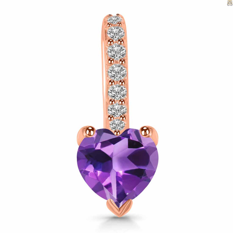 Amethyst & White Topaz Pendant AMT-RDP-540.