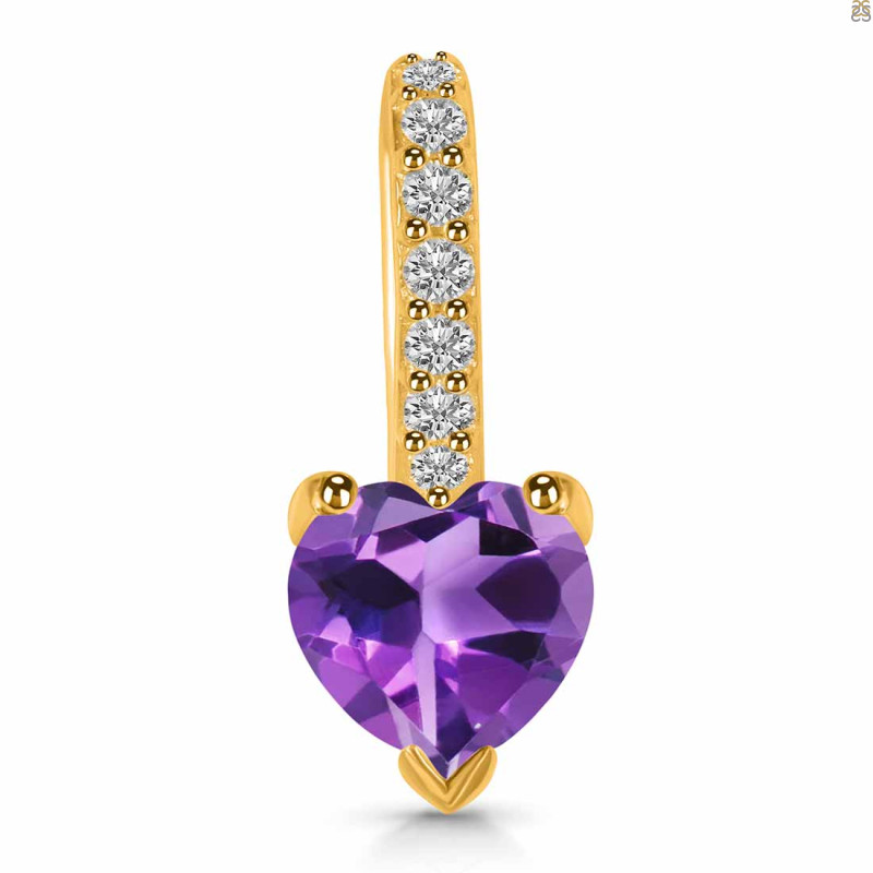 Amethyst & White Topaz Pendant AMT-RDP-540.