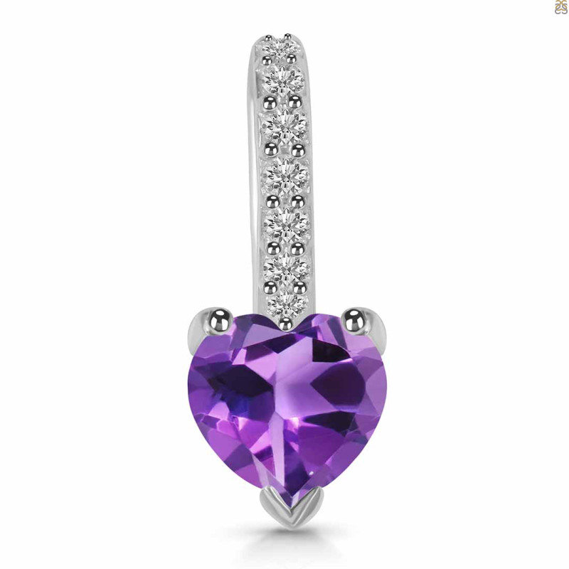 Amethyst & White Topaz Pendant AMT-RDP-540.