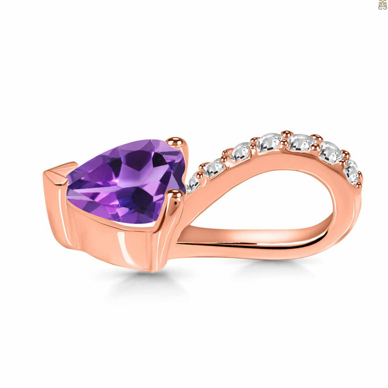 Amethyst & White Topaz Pendant AMT-RDP-540.