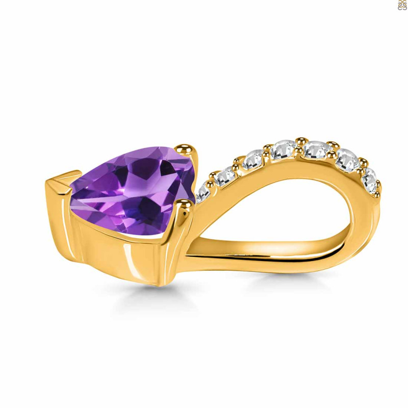 Amethyst & White Topaz Pendant AMT-RDP-540.
