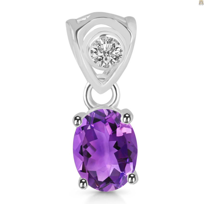 Amethyst Pendant AMT-RDP-551-V-LOOP.