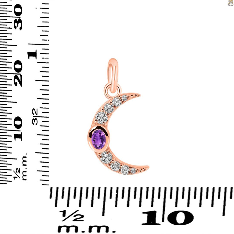 Amethyst & White Topaz Pendant AMT-RDP-691.