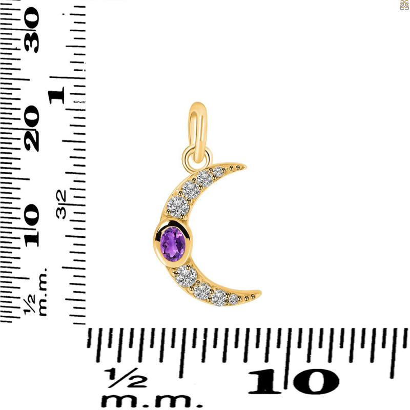Amethyst & White Topaz Pendant AMT-RDP-691.