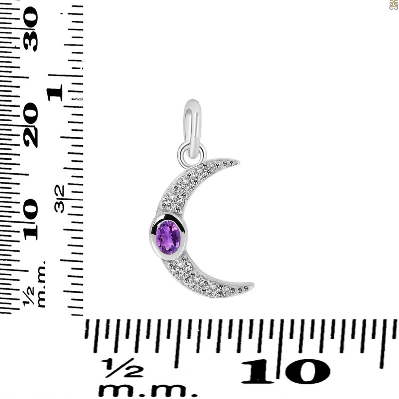 Amethyst & White Topaz Pendant AMT-RDP-691.