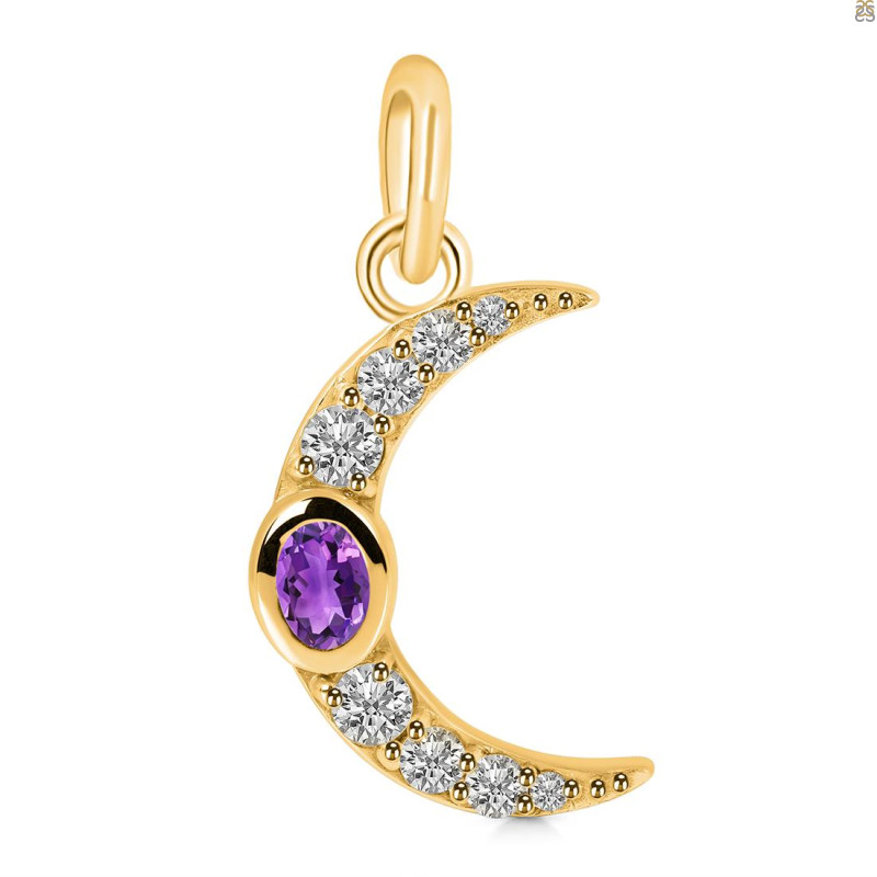 Amethyst & White Topaz Pendant AMT-RDP-691.