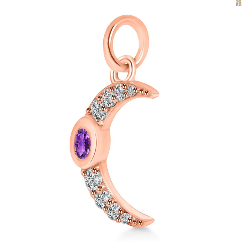 Amethyst & White Topaz Pendant AMT-RDP-691.