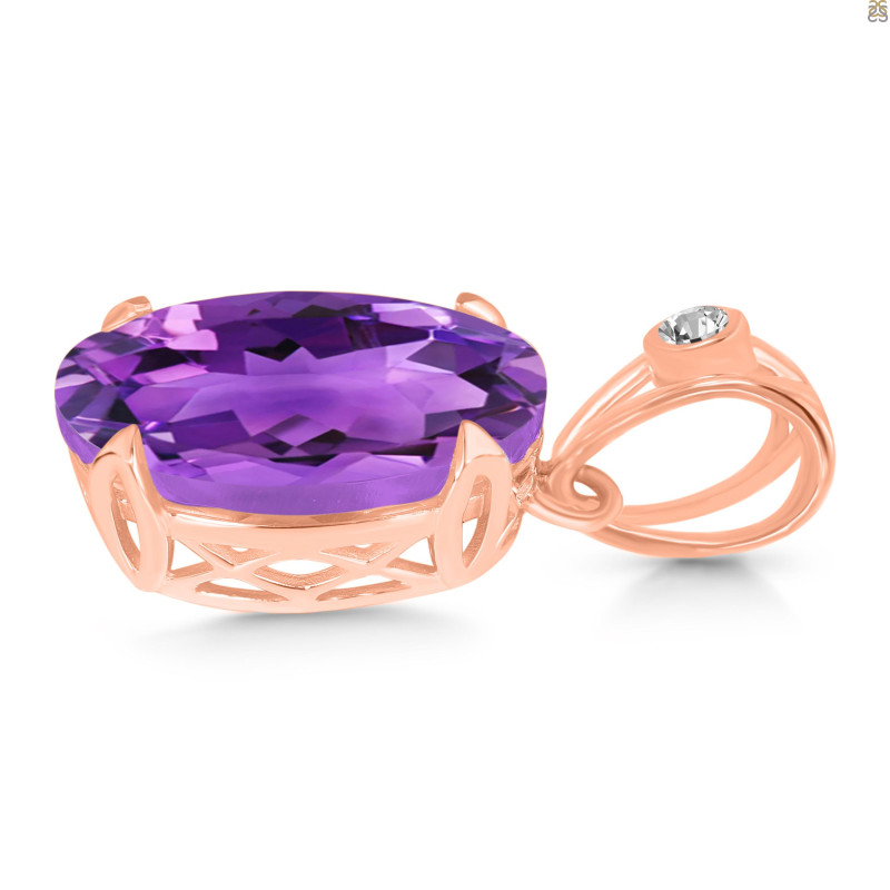 Amethyst Pendant AMT-RDP-744-V-LOOP.