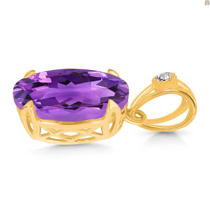 Amethyst Pendant AMT-RDP-744-V-LOOP.