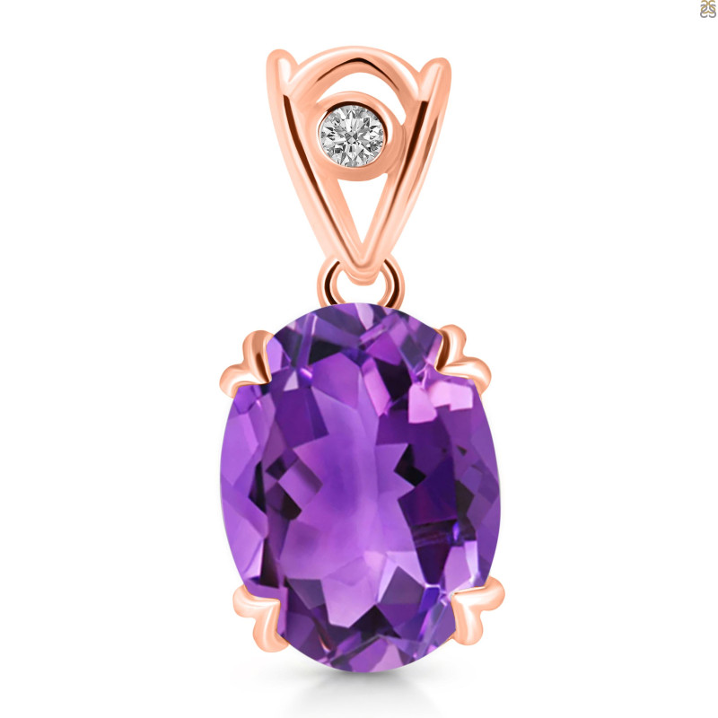 Amethyst Pendant AMT-RDP-745-V-LOOP.