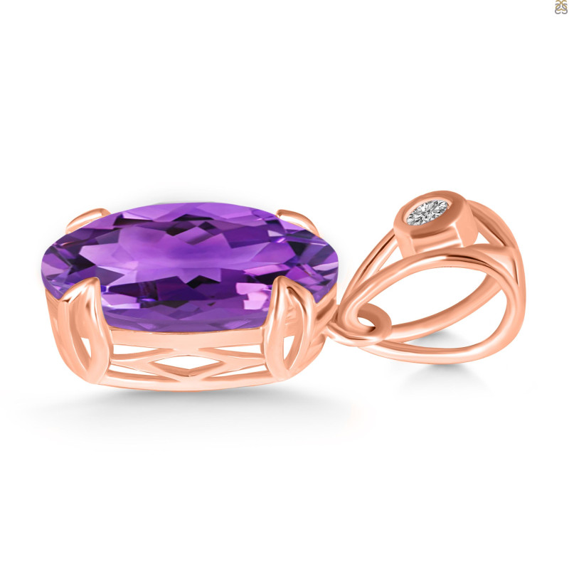 Amethyst Pendant AMT-RDP-745-V-LOOP.