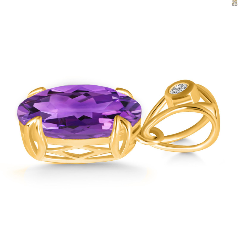Amethyst Pendant AMT-RDP-745-V-LOOP.