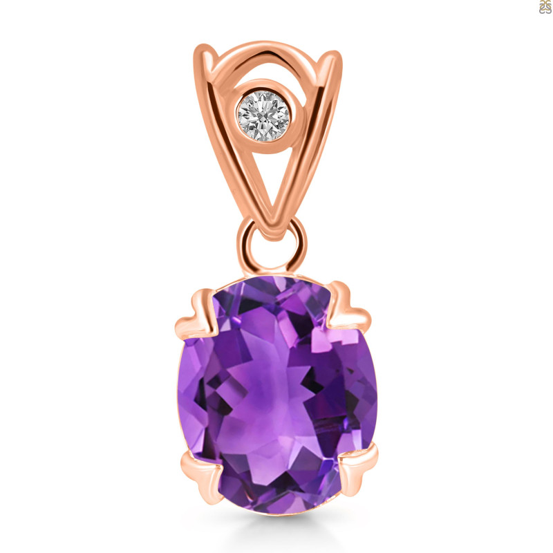 Amethyst Pendant AMT-RDP-749-V-LOOP.