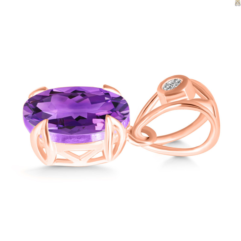 Amethyst Pendant AMT-RDP-749-V-LOOP.