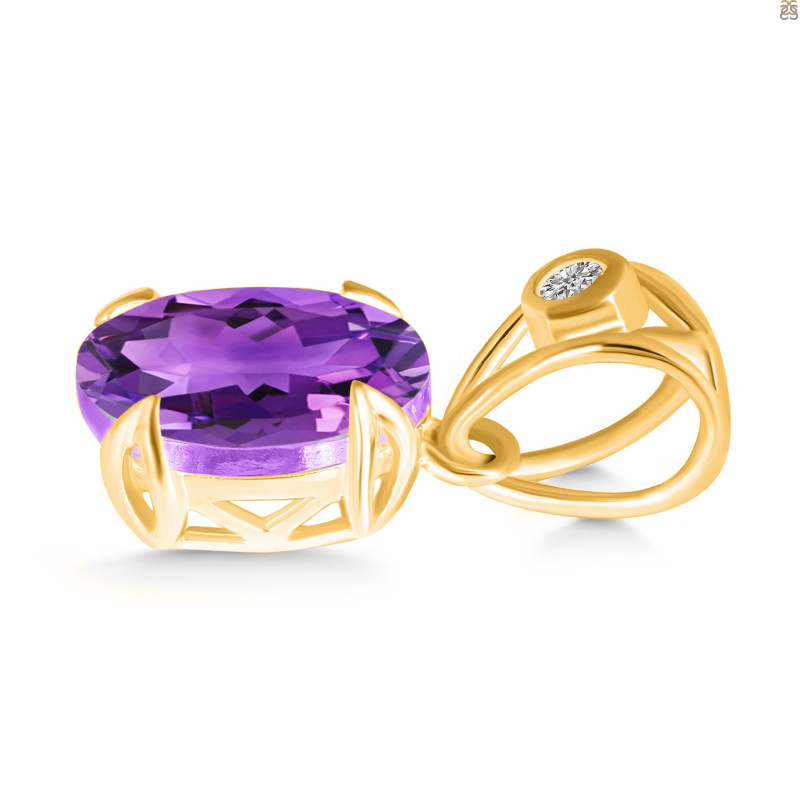 Amethyst Pendant AMT-RDP-749-V-LOOP.