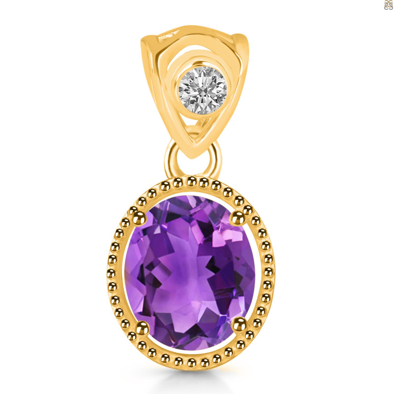 Amethyst Pendant AMT-RDP-755-V-LOOP.