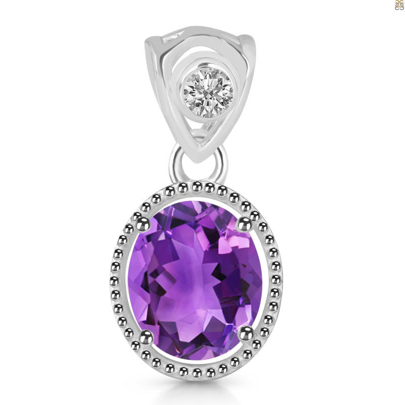 Amethyst Pendant AMT-RDP-755-V-LOOP.