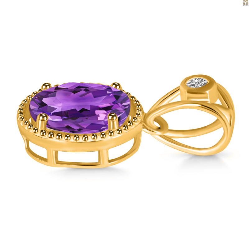 Amethyst Pendant AMT-RDP-755-V-LOOP.