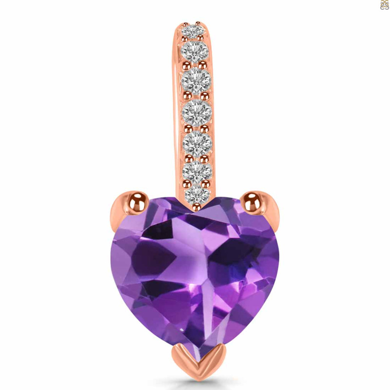 Amethyst & White Topaz Pendant AMT-RDP-819.
