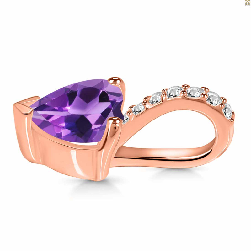 Amethyst & White Topaz Pendant AMT-RDP-819.