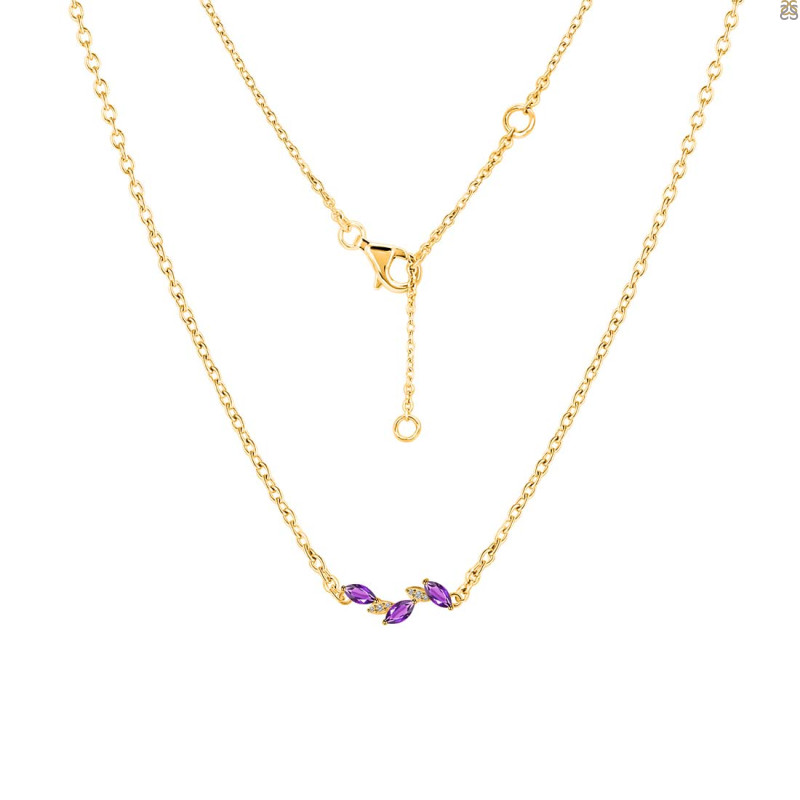 Amethyst & White Topaz Necklace AMT-RDN-460.