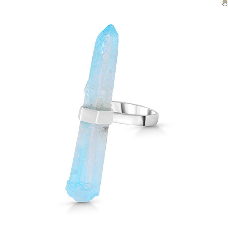 Aqua Aura Pencil Rod Ring-R-Size-7 AQA-2-17