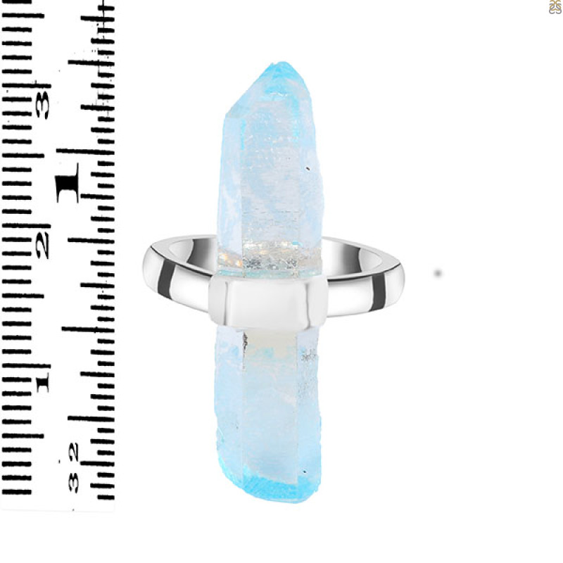 Aqua Aura Pencil Rod Ring-R-Size-6 AQA-2-20