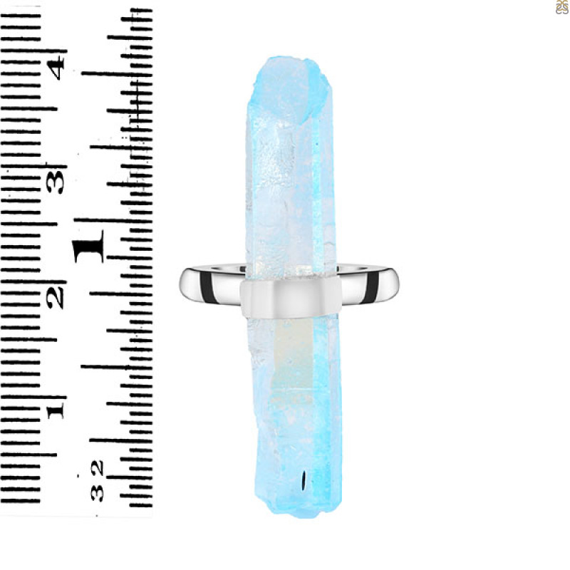 Aqua Aura Pencil Rod Ring-R-Size-7 AQA-2-22