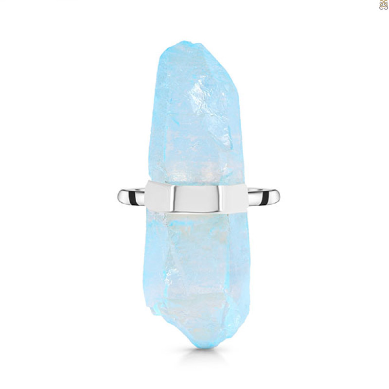 Aqua Aura Pencil Rod Ring-R-Size-8 AQA-2-26