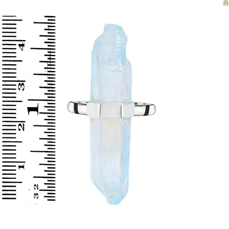 Aqua Aura Pencil Rod Ring-R-Size-8 AQA-2-29