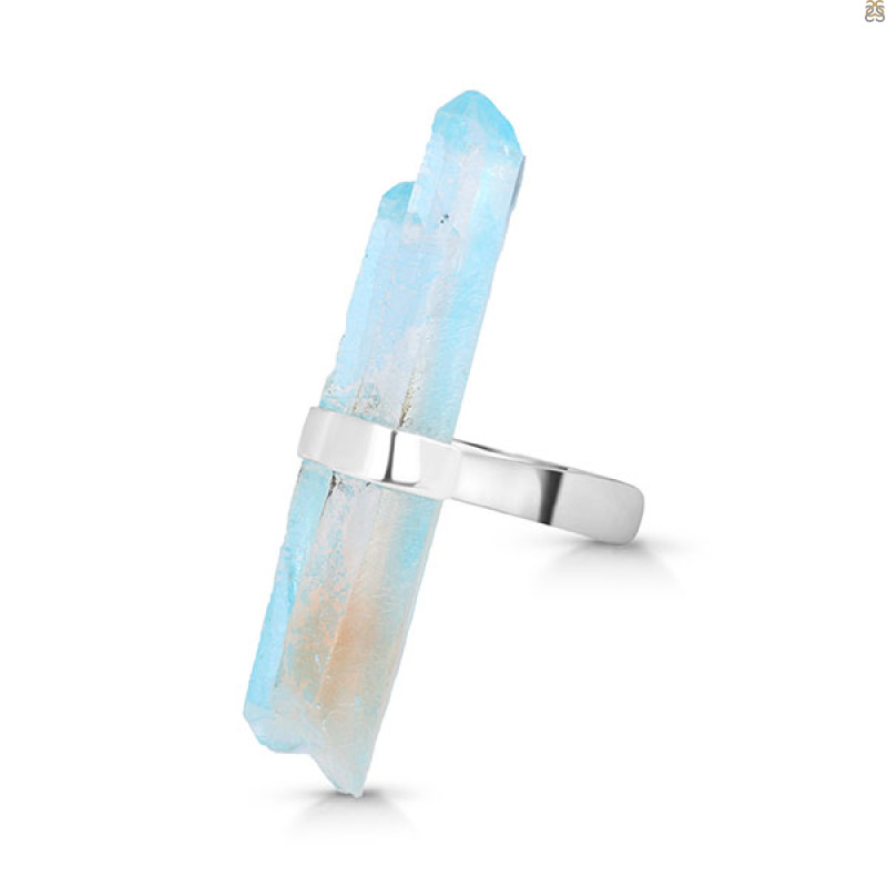 Aqua Aura Pencil Rod Ring-R-Size-7 AQA-2-33
