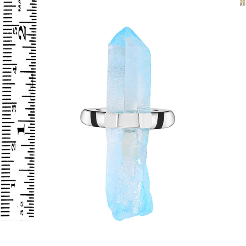 Aqua Aura Pencil Rod Ring-R-Size-9 AQA-2-60