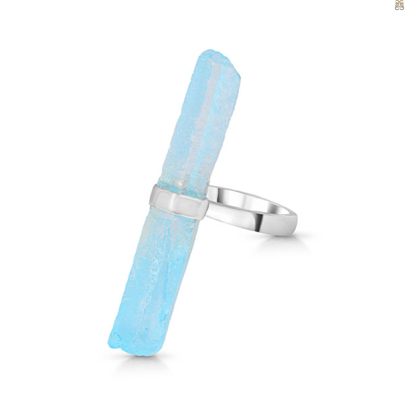 Aqua Aura Pencil Rod Ring-R-Size-8 AQA-2-8
