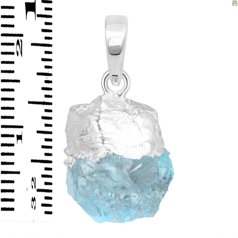 Aquamarine Raw Crystal Pendant AQM-RCYP-1